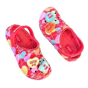 Crocs x Sweethearts Classic Lined Elevated Clogs Little Kids Size J2
